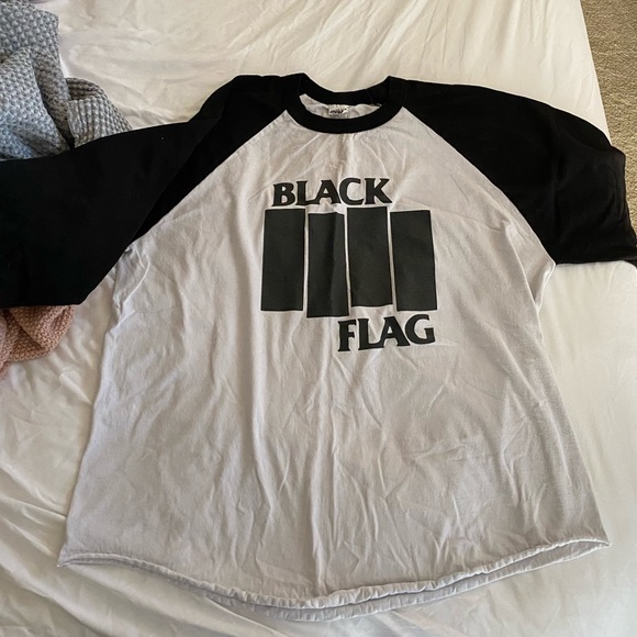 black flag baseball shirt